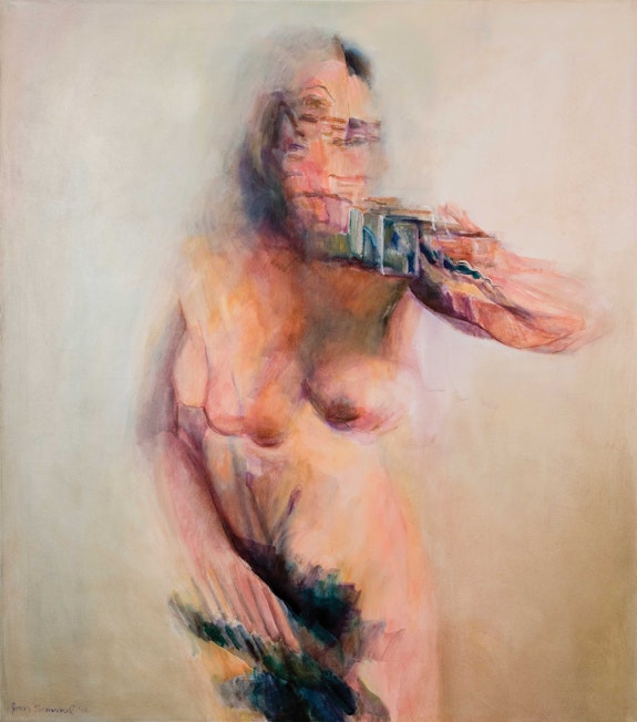 Joan Semmel, <em>Disappearing</em>, 2006. Oil on canvas, 54 x 48 1/8 inches. Courtesy Alexander Gray Associates, New York © 2022 Joan Semmel / Artists Rights Society (ARS), New York.