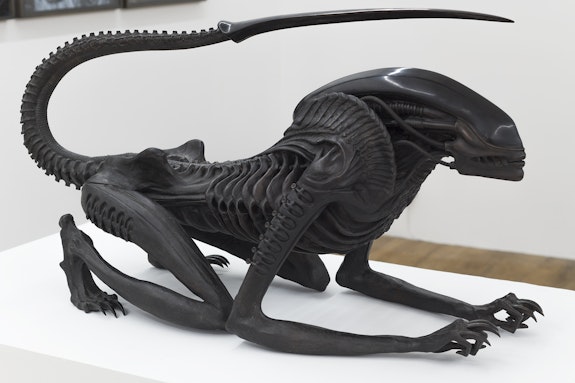 H.R. Giger, <em>Necronom / Alien III</em>, 2020. Bronze, 18 7/8 x 36 1/8 x 13 5/8 inches. Courtesy Lomex Gallery. Photo: Chris Stein.