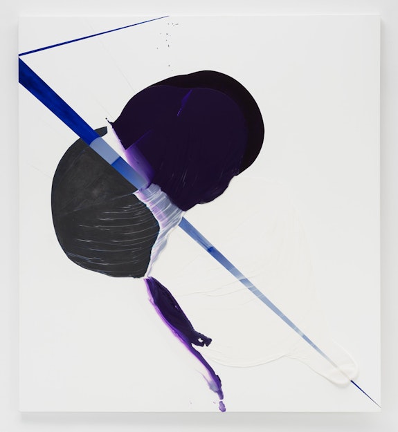 Takesada Matsutani, <em>The Target</em>, 2021. Vinyl adhesive, acrylic, graphite pencil on canvas, plywood board. 86 1/2 x 78 7/8 x 1 1/2 inches. © Takesada Matsutani. Courtesy the artist and Hauser & Wirth. Photo: Thomas Barratt