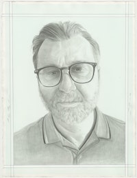 Portrait of Paul Gladston, pencil on paper by Phong H. Bui.