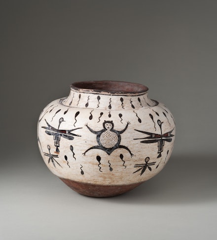 <p>Catalina Zunie, ca.1920. Water jar, polychrome earthenware, 9 5/8 x 12 inches. Barnes Foundation, Philadelphia.</p>