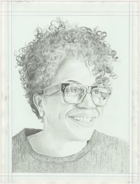 Portrait of Jennie C. Jones. Pencil on paper by Phong H. Bui