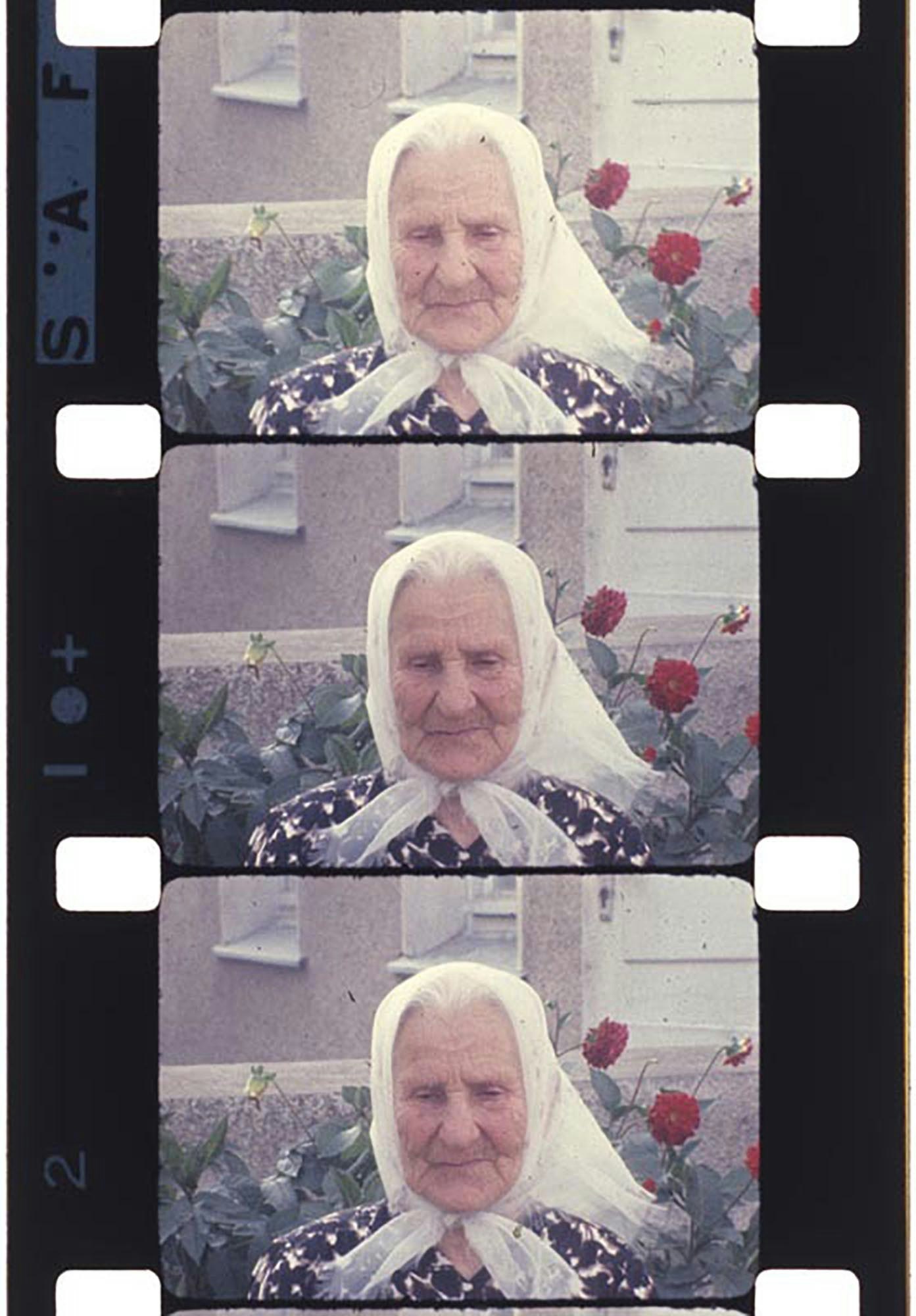 Jonas Mekas, three frames from <em>Reminiscences of a Journey to Lithuania</em>, 1972. 16 mm film, color, sound, 52 minutes. Estate of Jonas Mekas.