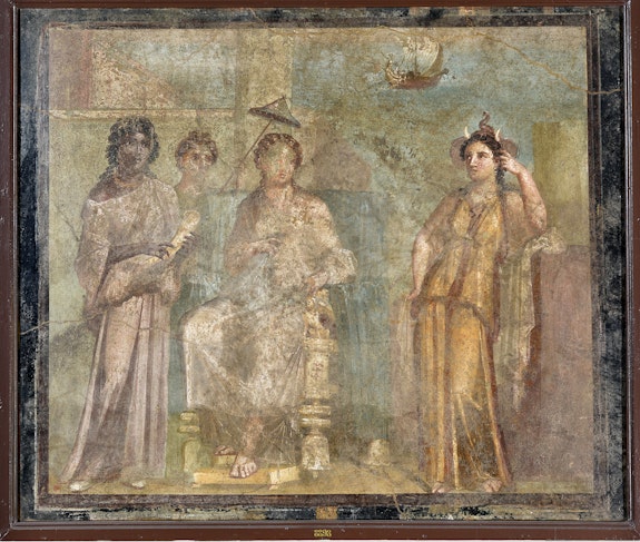 <em>Dido abandoned by Aeneas</em>, 1st century CE. Fresco. House of Meleager, Pompeii. © Photographic Archive, National Archaeological Museum of Naples.