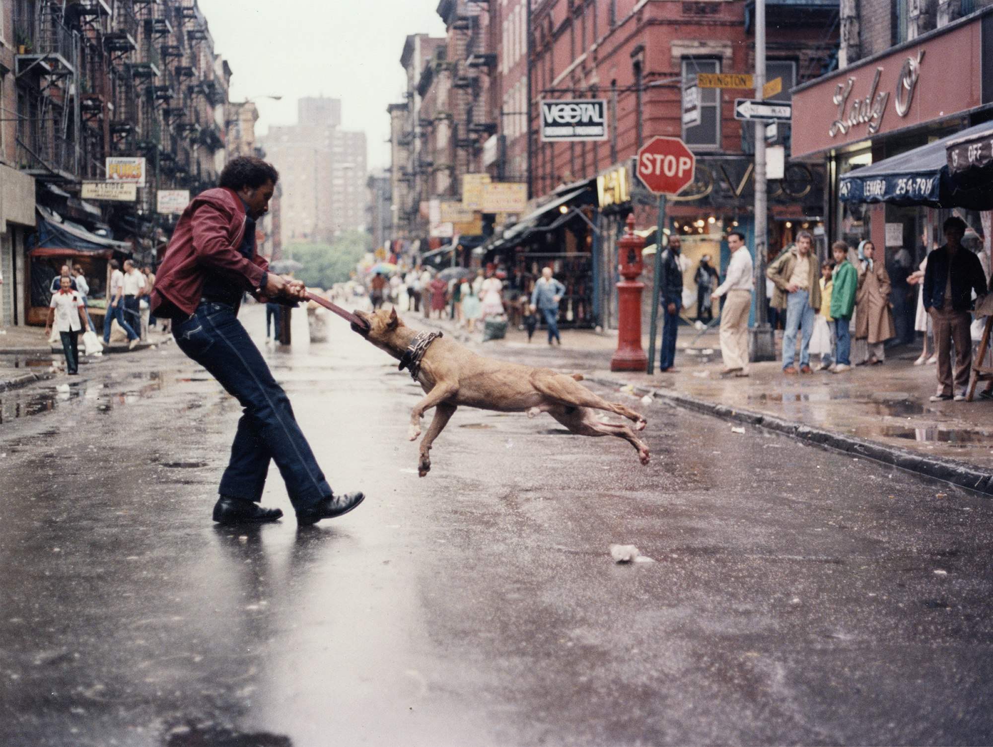 Jamel Shabazz, <em>Man and dog. Lower East Side, Manhattan</em>, 1980. C-Print, 16 x 20 inches. Courtesy the artist.
