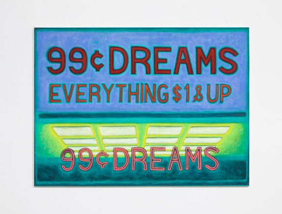 Jane Dickson, <em>99c Dreams 3</em>, 2022. Signed and dated verso. Acrylic on felt mounted on canvas, 62 x 84 inches. Courtesy the artist and James Fuentes. Photo: Jason Mandella.