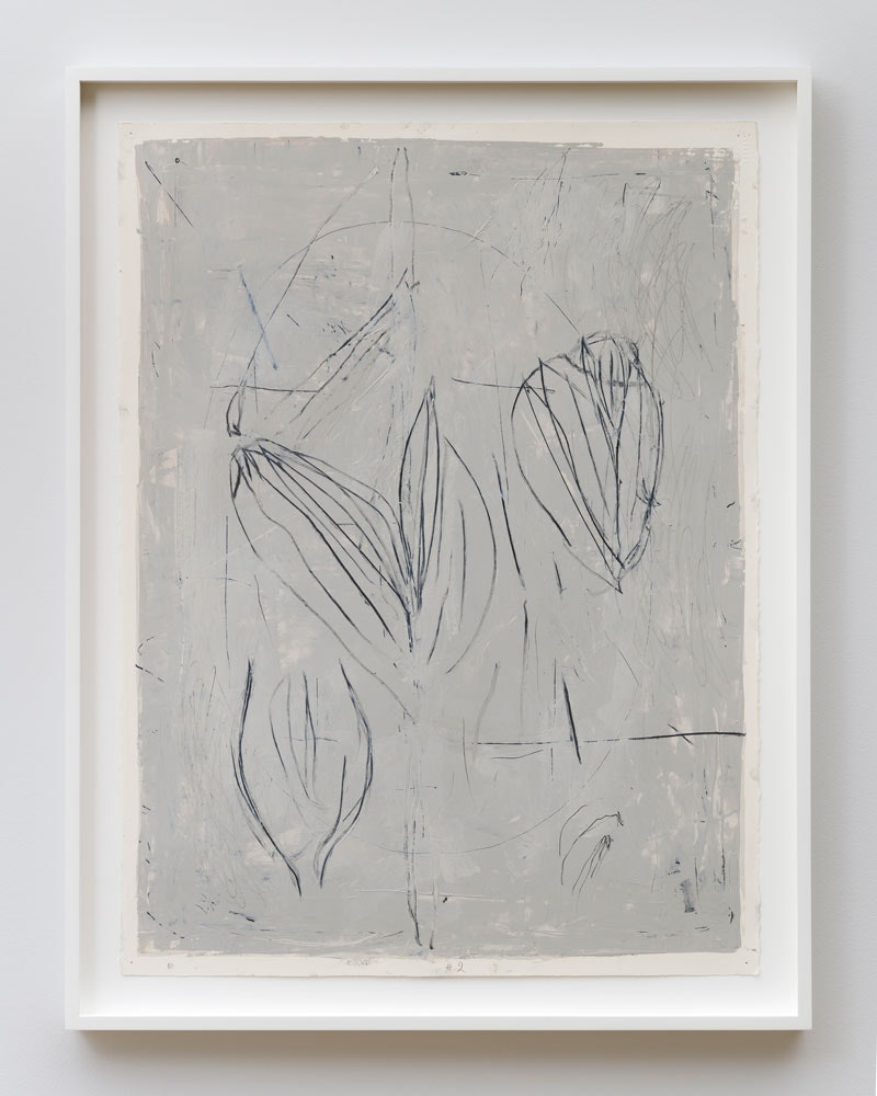 Jake Berthot, <em># 2</em>, undated. Enamel on paper, 30 x 22 1/2 inches. Courtesy the Estate of Jake Berthot and Betty Cuningham Gallery.