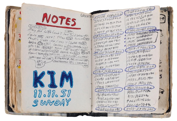 George Widener, <em>Short Stories + Notes</em>, 2006. Felt-tip pen and tape on paper, 6 1/8 x 4 3/4 x 1 inches. Courtesy the American Folk Art Museum, New York. © 2021.