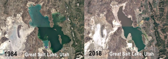 Great Salt Lake Comparison, Benjamin J. Burger. CC License: https://creativecommons.org/licenses/by-sa/4.0/deed.en
