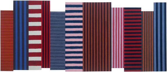 Sean Scully, <em>Backs and Fronts</em>, 1981. Oil on linen and canvas, 96 x 240 inches. Collection of the artist. Courtesy Magonza, Arezzo. © Sean Scully. Photo: Michele Sereni.