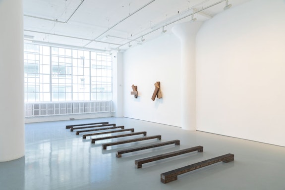 Installation view: <em>Richard Nonas: As Light Through Fog</em>, Fergus McCaffrey, New York, 2022. Courtesy Fergus McCaffrey.