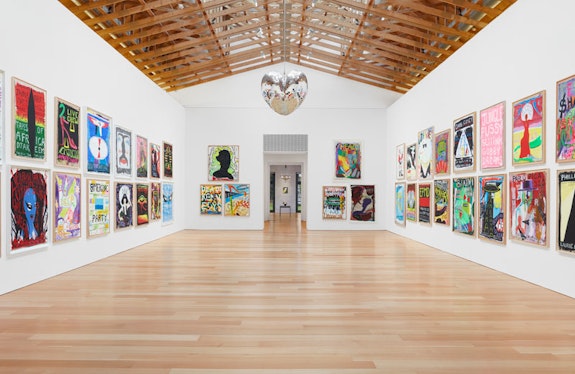 Installation view: <em>Spencer Sweeney: Perfect</em>, Brant Foundation, 2022. Courtesy the artist and The Brant Foundation. Photo: Tom Powel imaging.