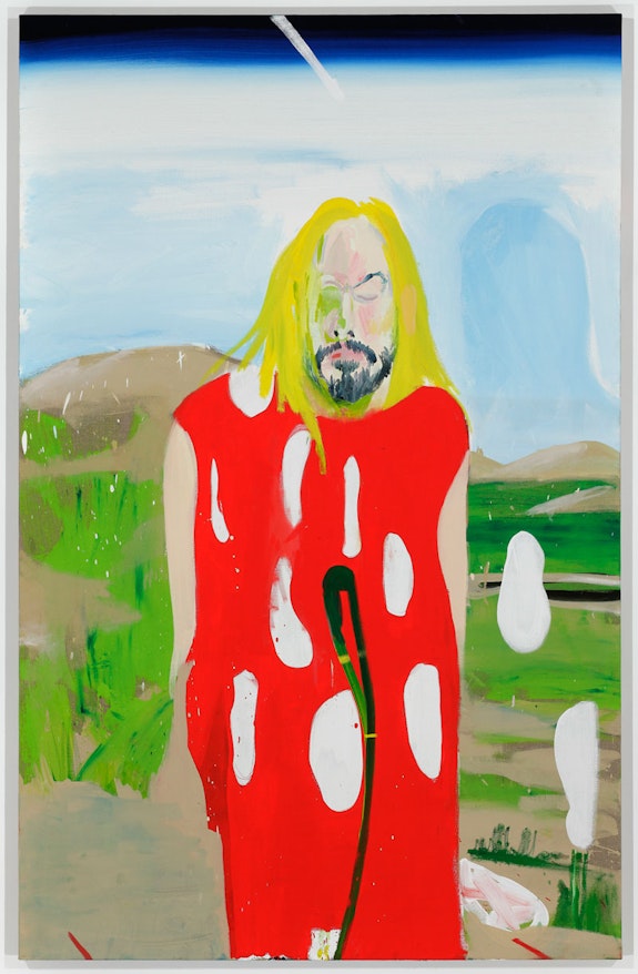 Spencer Sweeney, <em>Self-Portrait</em>, 2010. Oil on linen, 66 x 42 inches. Courtesy the collection of Julian Schnabel.