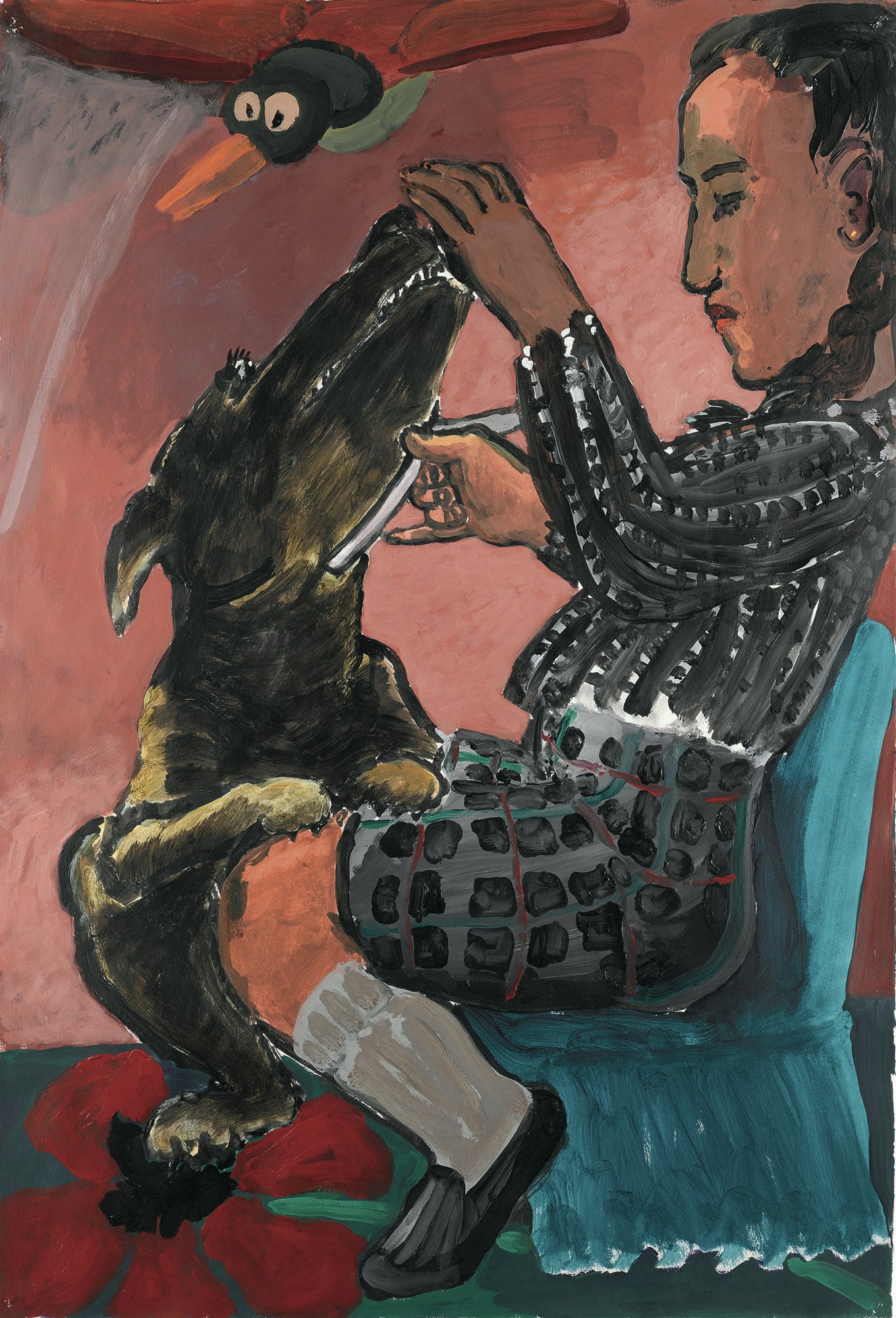 Paula Rego, Untitled, 1986. Acrylic paint on paper, 44 × 30 inches.  © From the Collection of Kim Manocherian. © Paula Rego.