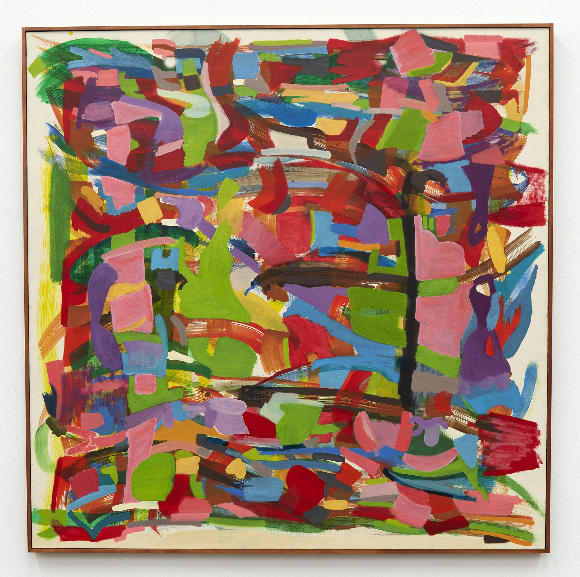 Marley Freeman,<em> ones former other one</em>, 2021. Oil and acrylic on linen, 54 1/8 x 54 1/8 inches. Courtesy Karma, New York.