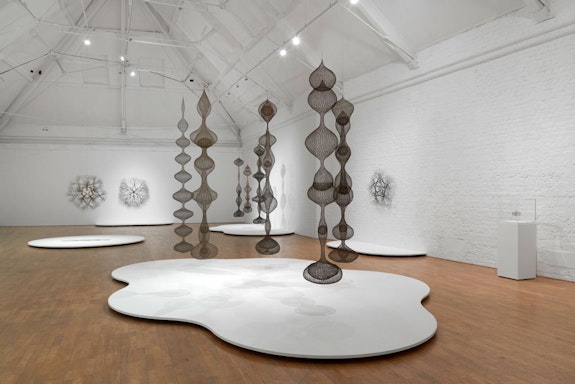 Installation view: Ruth Asawa, <em>Citizen of the Universe</em>, Modern Art Oxford, 2022. © Modern Art Oxford. Photo: Ben Westoby.