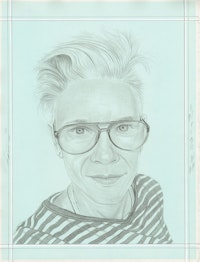 Portrait of Adriana Farmiga, pencil on paper by Phong H. Bui.