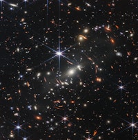 The Webb Space Telescope's first deep field image. Photo courtesy of NASA and the Space Telescope Science Institute.