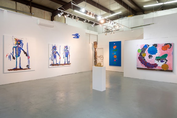 Installation view of <em>A Brand New Day</em> at AB NY Gallery, 2022. Courtesy the AB NY Gallery. Photo: Gary Mamay.