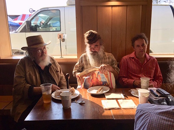 Peter Lamborn Wilson, Shiv Mirabito, and Raymond Foye, Bread Alone, Woodstock August 22, 2019. Photo: Miriam Sanders.