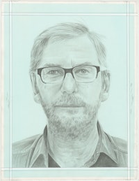 Portrait of Thomas Ruff, pencil on paper by Phong H. Bui.