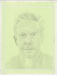 Portrait of Matthew Ritchie, pencil on paper by Phong H. Bui.