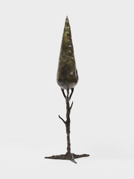Robert Zehnder, <em>Tear Tree</em>, 2022. Bronze, 37 1/2 x 13 x 13 inches, Edition 1 of 3 with 2 AP. Courtesy the artist and Mrs.