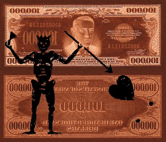 Rirkrit Tiravanija, <em>untitled 2021 (rich bastards beware)</em>, 2021. NFT, animated GIF, tokenized edition, 1 of 1. Collection by Kanon. 