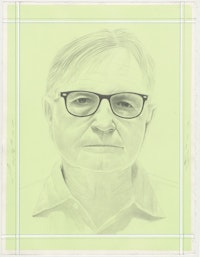 Portrait of Laddie John Dill, pencil on paper by Phong H. Bui.