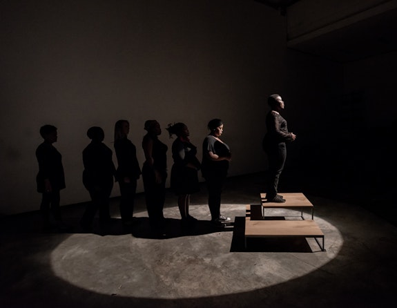 Gabrielle Goliath, <em>Elegy - Eunice Ntombifuthi Dube</em>, performance, Centre for the Less Good Idea, Johannesburg, 2018. Photos: Stella Tate.
