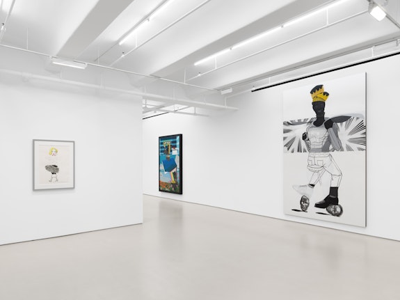 Installation view: <em>Kerry James Marshall: EXQUISITE CORPSE: This is Not the Game</em>, Jack Shainman Gallery, 2022. Photo: Dan Bradica.