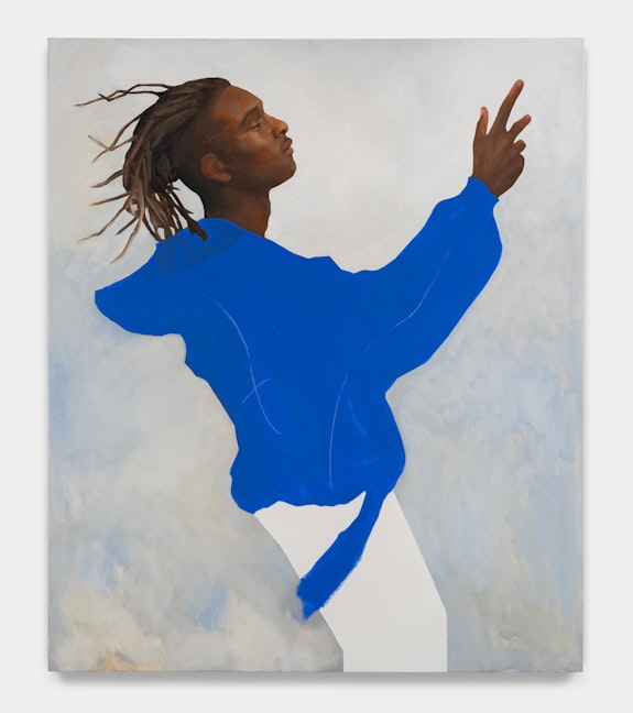 Xavier Daniels, <em>Wishing Well</em>, 2022. Oil and acrylic on canvas, 72 x 60 x 2.25 inches. Courtesy the artist and Richard Beavers Gallery, SoHo. Photo: Daniel Greer.
