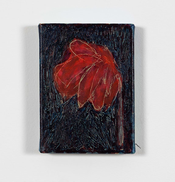 Brianne Garcia, <em>night rose</em>, 2022. Acrylic on canvas; 7 x 5.75 inches. Courtesy Kapp Kapp.