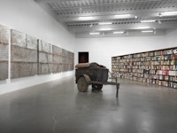 Installation view:<em> Theaster Gates: Young Lords and Their Traces</em>, New Museum, New York, 2022. Courtesy New Museum. Photo: Dario Lasagni.