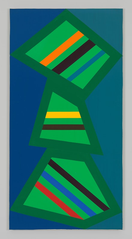 Freddy Rodríguez, <em>Y me quedé sin nombre</em>, 1974. Acrylic on canvas, 70 1/8 × 35 7/8 in. (178.1 × 91.1 cm). Whitney Museum of American Art, New York; purchase with funds from the Painting and Sculpture Committee 2021.20. © Freddy Rodríguez