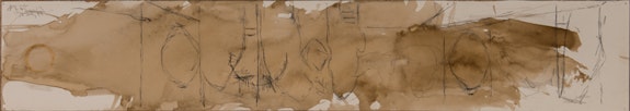 Robert Motherwell, <em>Untitled</em>, 1977. Ink on paper, 5 ¼ x 29 in. Dedalus Foundation. © 2023 Dedalus Foundation Inc. / Licensed by Artists Rights Society (ARS), NY.
