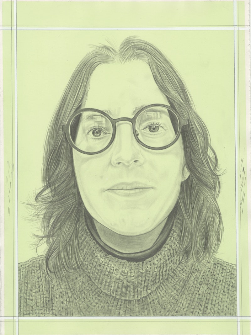 Portrait of Katy Rogers. Pencil on paper by Phong H. Bui