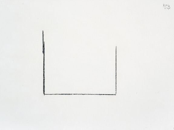 Robert Motherwell, <em>Open Study No. 1</em>, 1968. Charcoal on paper, 22 x 30 ½ in. Dedalus Foundation. © 2023 Dedalus Foundation Inc. / Licensed by Artists Rights Society (ARS), NY.