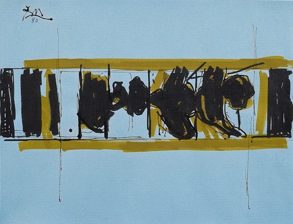 Robert Motherwell, <em>Untitled</em>, 1980. Marker and ink on paper, 9 x 11 ¾ in. National Gallery of Art, Washington D.C. Gift of the Collectors Committee. © 2023 Dedalus Foundation Inc. / Licensed by Artists Rights Society (ARS), NY.