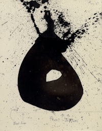 Robert Motherwell, <em>Untitled</em>, 1967. Ink and graphite on acetate, 14 x 10 7/8 in. The Museum of Modern Art, New York. Gift of the artist. © 2023 Dedalus Foundation Inc. / Licensed by Artists Rights Society (ARS), NY.
