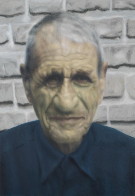 Y.Z. Kami, <em>The Old Gardener</em>, 2022. Oil on linen, 62 x 43 inches. Courtesy the artist and Gagosian Gallery.