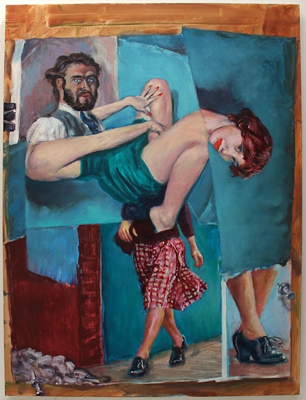 Don Doe, <em>Folk Dance</em>, 2020. Oil on canvas, 48 x 36 inches. Courtesy 490 Atlantic Gallery.