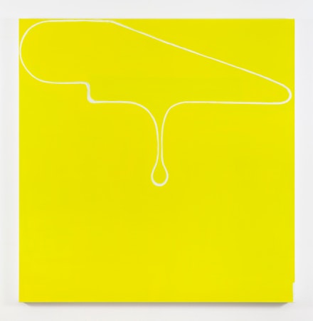 Paul Pagk, <em>Mellow Yellow</em>, 2021. Oil on linen, 76 x 74 inches. Courtesy the artist and Miguel Abreu Gallery.