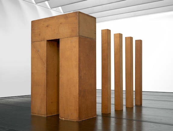 Walter De Maria, <em>The Arch</em>, 1964. Plywood, dimensions variable. The Menil Collection, Houston. © The Estate of Walter De Maria. Photo: Paul Hester.