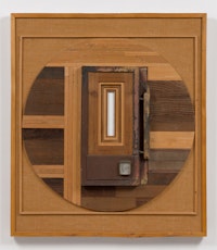 Noah Purifoy, <em>The Door</em>, 1988. Construction, 48 x 40 inches. Courtesy Tilton Gallery, New York.