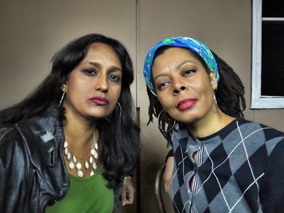 Monisha Shiva as Kala Parmar and Kenya WIlson as interviewer Melody Wells. Photo: Jonathan Slaff.