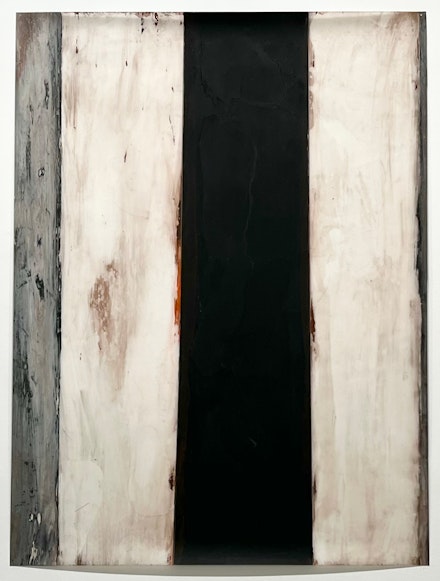 Cris Gianakos, <em>Stele Series LXIII, 1.9.89</em>, 1989, Acrylic, ink, and graphite on Mylar, 60 x 45 inches. Courtesy the artist and MINUS SPACE.
