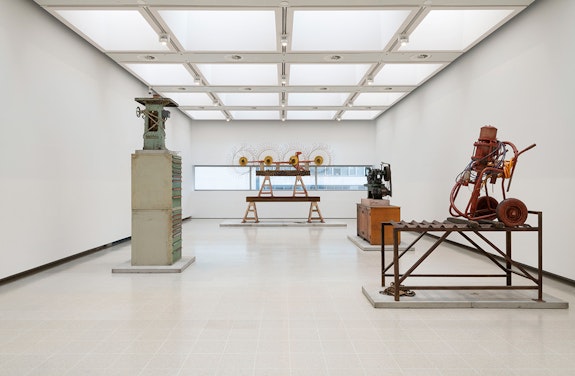 Installation view: <em>Mike Nelson, The Asset Strippers</em>, 2019. Various materials. Photo: Matt Greenwood. Courtesy the artist and the Hayward Gallery.
