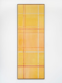 Kenneth Noland, Untitled, 1972. Acrylic on canvas, 112 1/2 × 40 3/4 inches. © The Kenneth Noland. Foundation / Artists Rights Society (ARS), New York.