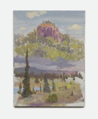 Will Bruno, <em>Elk Trail #1</em>, 2022. Oil on linen, 16 x 12 inches. Courtesy the artist and Europa.